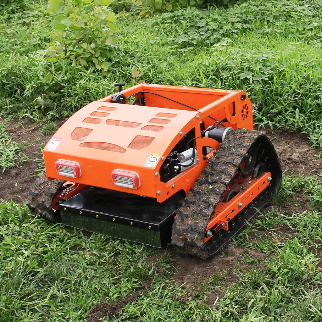 Heavy-Duty 9HP Commercial Remote-Controlled Gasoline-Powered Mower (SAK92146) - Saksby Wholesale - Lifestyle Front Left View On Grass