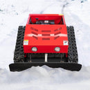 Heavy-Duty 9HP Commercial Remote-Controlled Oil-Electric Hybrid Track Drive With Plow (SAK76425) - Saksby Wholesale - Lifestyle Image In Winter With Snow