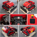 Heavy-Duty 9HP Commercial Remote-Controlled Oil-Electric Hybrid Track Drive With Plow (SAK76425) - Saksby Wholesale - Parts View And Various Angles