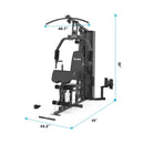 Heavy Duty All-In-One Home Gym Workout Station For Full Body Strength Training, 150LBS (SAK12959) - Saksby Wholesale - Dimensions