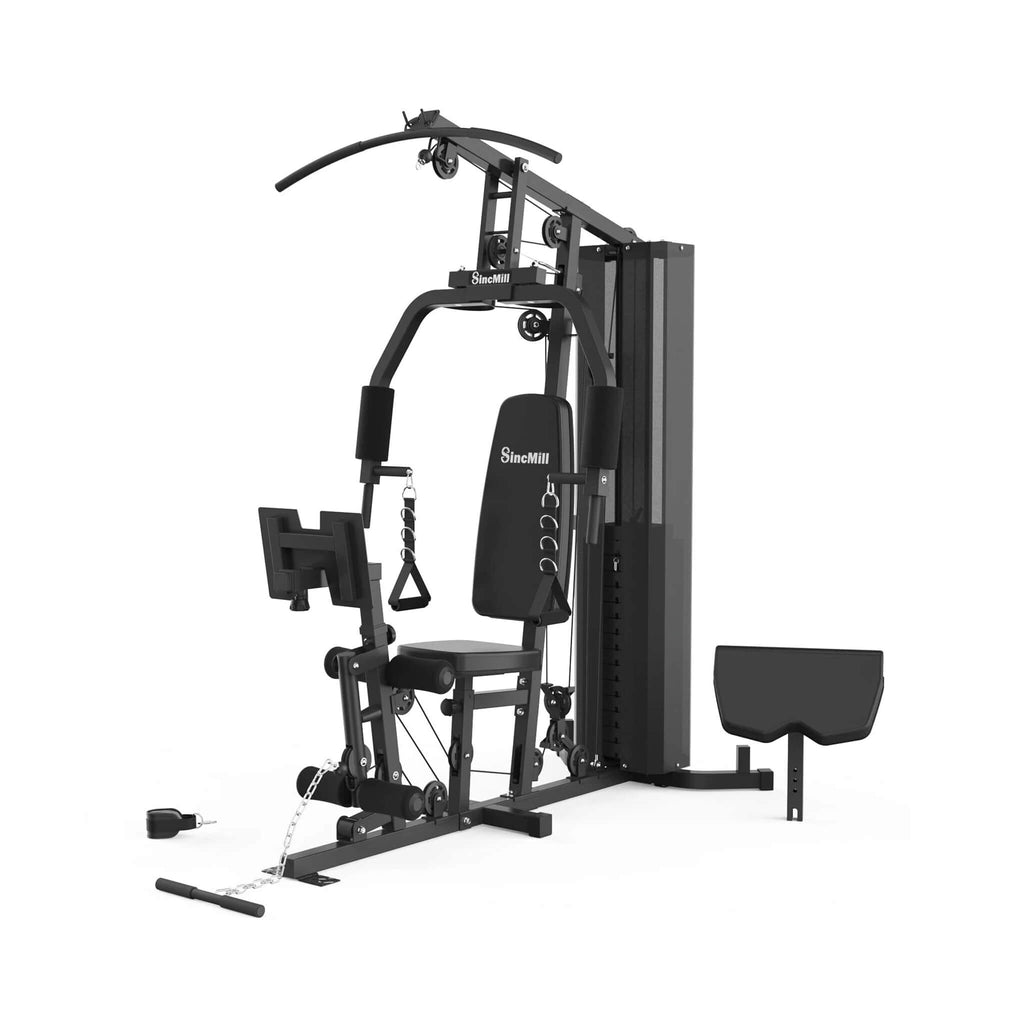 Heavy Duty All-In-One Home Gym Workout Station For Full Body Strength Training, 150LBS (SAK12959) - Saksby Wholesale - Front View