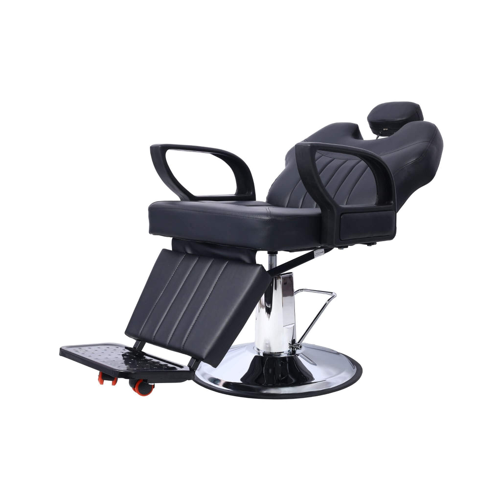 Heavy-Duty All-Purpose Extra Wide PU Leather Hydraulic Reclining Barber Chair (SAK74613) - Saksby Wholesale - Incline View
