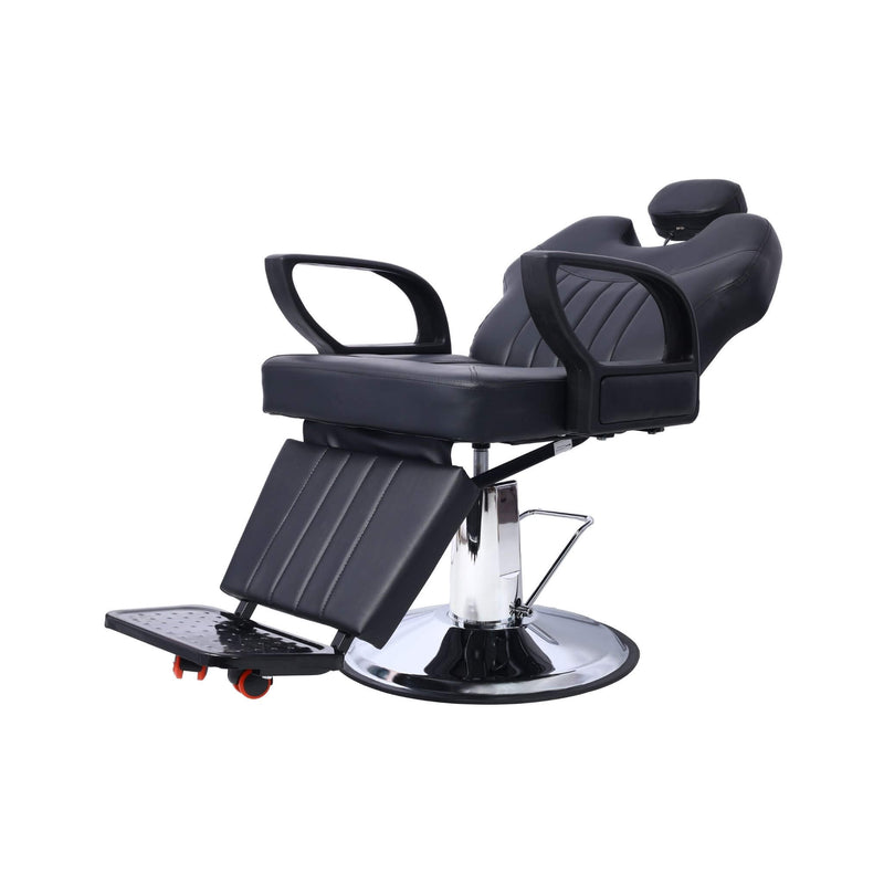 Heavy-Duty All-Purpose Extra Wide PU Leather Hydraulic Reclining Barber Chair (SAK74613) - Saksby Wholesale - Incline View