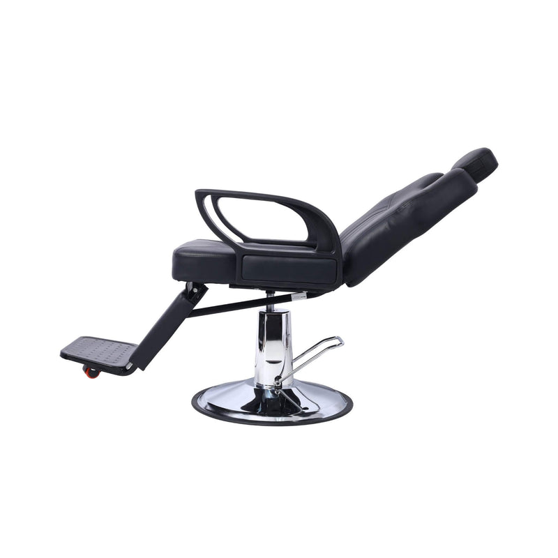 Heavy-Duty All-Purpose Extra Wide PU Leather Hydraulic Reclining Barber Chair (SAK74613) - Saksby Wholesale - Incline View