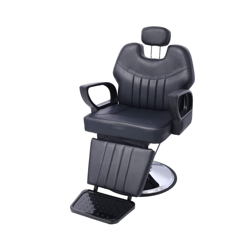 Heavy-Duty All-Purpose Extra Wide PU Leather Hydraulic Reclining Barber Chair (SAK74613) - Saksby Wholesale - Left View