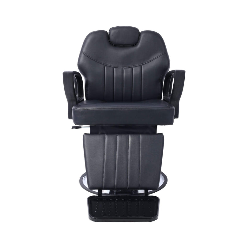 Heavy-Duty All-Purpose Extra Wide PU Leather Hydraulic Reclining Barber Chair (SAK74613) - Saksby Wholesale - Front View