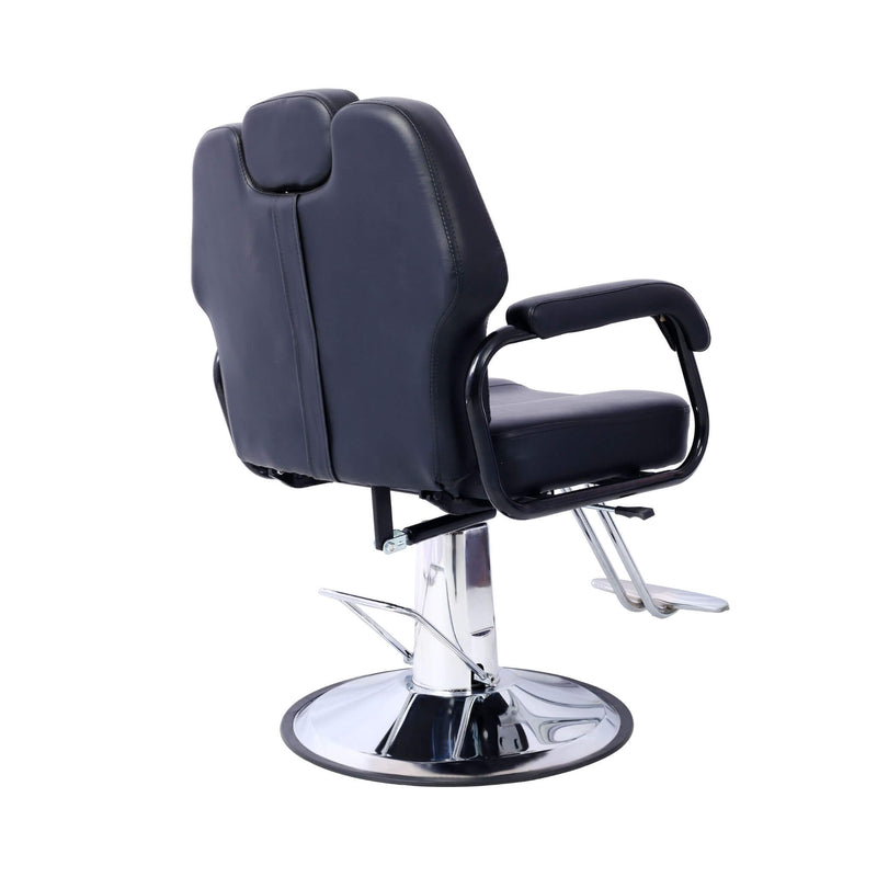 Heavy-Duty All-Purpose Ultra-Comfortable Hydraulic Reclining Barber Chair For Salons And Barber Shops (SAK97418) - Saksby Wholesale - Back Side View