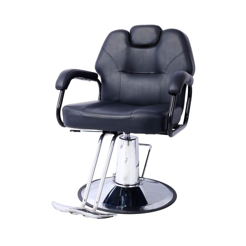 Heavy-Duty All-Purpose Ultra-Comfortable Hydraulic Reclining Barber Chair For Salons And Barber Shops (SAK97418) - Saksby Wholesale - Front Side View