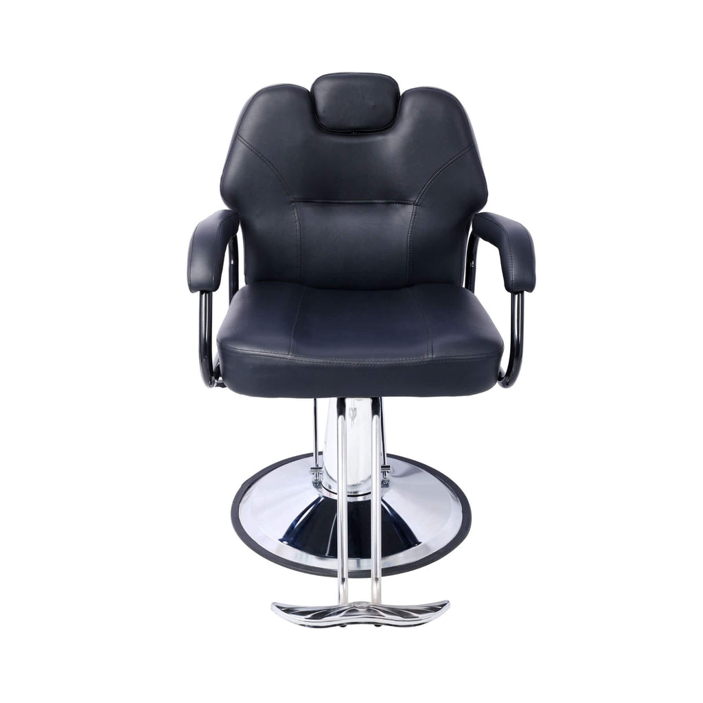 Heavy-Duty All-Purpose Ultra-Comfortable Hydraulic Reclining Barber Chair For Salons And Barber Shops (SAK97418) - Saksby Wholesale - Front View Details