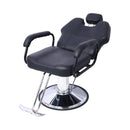 Heavy-Duty All-Purpose Ultra-Comfortable Hydraulic Reclining Barber Chair For Salons And Barber Shops (SAK97418) - Saksby Wholesale - Reclined In Minimum Height
