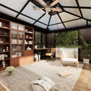 Heavy-Duty Aluminum Frame Outdoor Backyard Solarium With Polycarbornate Roof And Adjustable Panels (SAK68513)  - Saksby Wholesale - Inside Look Idea