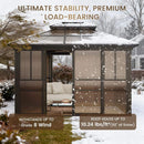 Heavy-Duty Aluminum Frame Outdoor Backyard Solarium With Polycarbornate Roof And Adjustable Panels (SAK68513)  - Saksby Wholesale - Load Bearing Features