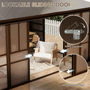 Heavy-Duty Aluminum Frame Outdoor Backyard Solarium With Polycarbornate Roof And Adjustable Panels (SAK68513)  - Saksby Wholesale - Lockable Sliding Door
