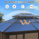 Heavy-Duty Aluminum Frame Outdoor Backyard Solarium With Polycarbornate Roof And Adjustable Panels (SAK68513)  - Saksby Wholesale - Roof Features