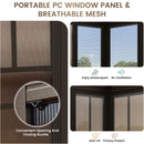 Heavy-Duty Aluminum Frame Outdoor Backyard Solarium With Polycarbornate Roof And Adjustable Panels (SAK68513)  - Saksby Wholesale - Window Panel And Mesh Details
