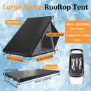 Heavy-Duty Aluminum Rooftop Tent With Ladder, LED Lighting, And Memory Foam Mattress (SAK82931) - Saksby Wholesale - Dimensions