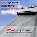 Heavy-Duty Aluminum Rooftop Tent With Ladder, LED Lighting, And Memory Foam Mattress (SAK82931) - Saksby Wholesale - High Density Fabric