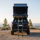 Heavy-Duty Aluminum Rooftop Tent With Ladder, LED Lighting, And Memory Foam Mattress (SAK82931) - Saksby Wholesale - Lifestyle Front View