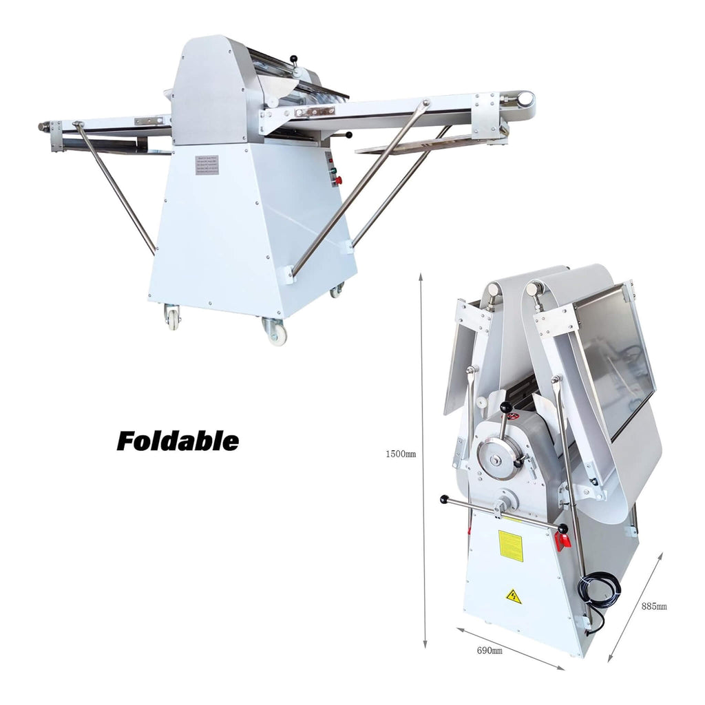 Heavy-Duty Commercial 220V Dough Sheeter Machine With Adjustable Thickness (SAK17382) - Saksby Wholesale - Dimensions
