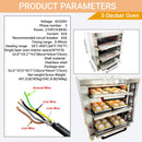 Heavy-Duty Commercial Triple Deck 220V 19.8KW Electric Pizza Oven (SAK56751) - Saksby Wholesale - Parameters