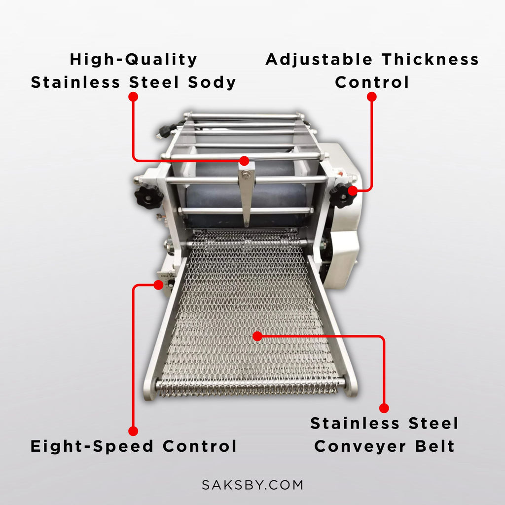 Heavy-Duty Commercial Automatic Corn Tortilla Making Machine (SAK60513) - Saksby Wholesale - Components Features View