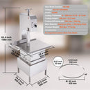 Heavy Duty Commercial Electric Meat Bone Saw Cutting Band Machine With 6 Saw Blades, 2200W (SAK91753) SAKSBY - Dimensions View