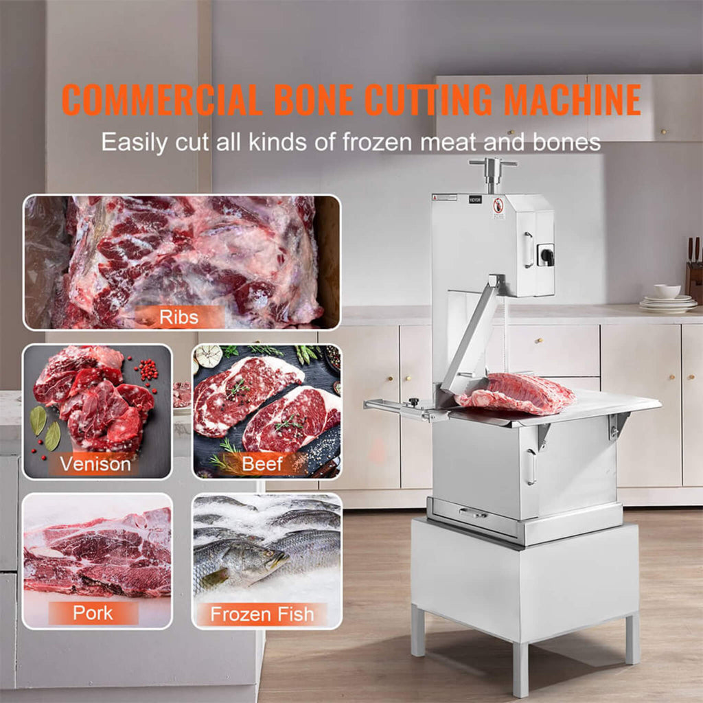 Heavy Duty Commercial Electric Meat Bone Saw Cutting Band Machine With 6 Saw Blades, 2200W (SAK91753) SAKSBY - Features View
