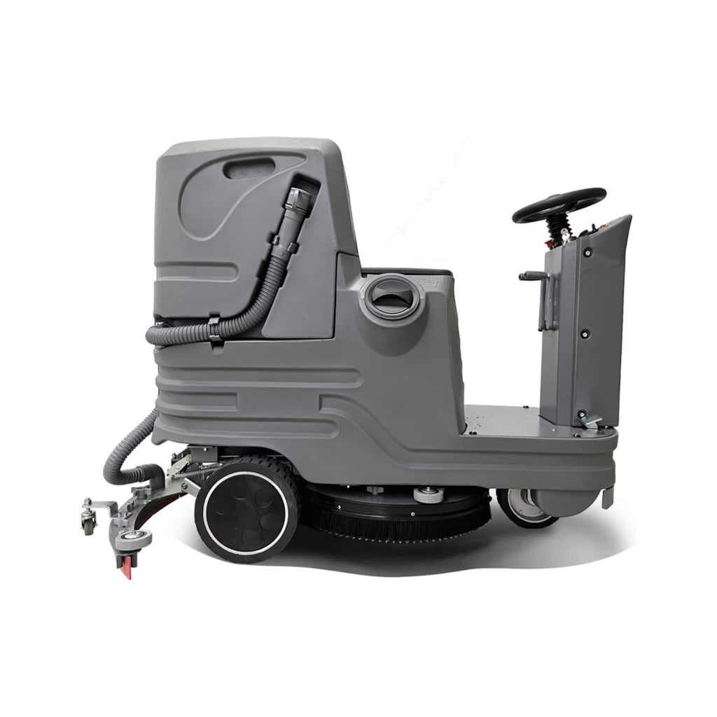 Heavy-Duty Commercial Electric Ride-On Floor Scrubber With 38-Inch Squeegee (SAK91685) - Saksby Wholesale - Left Side View