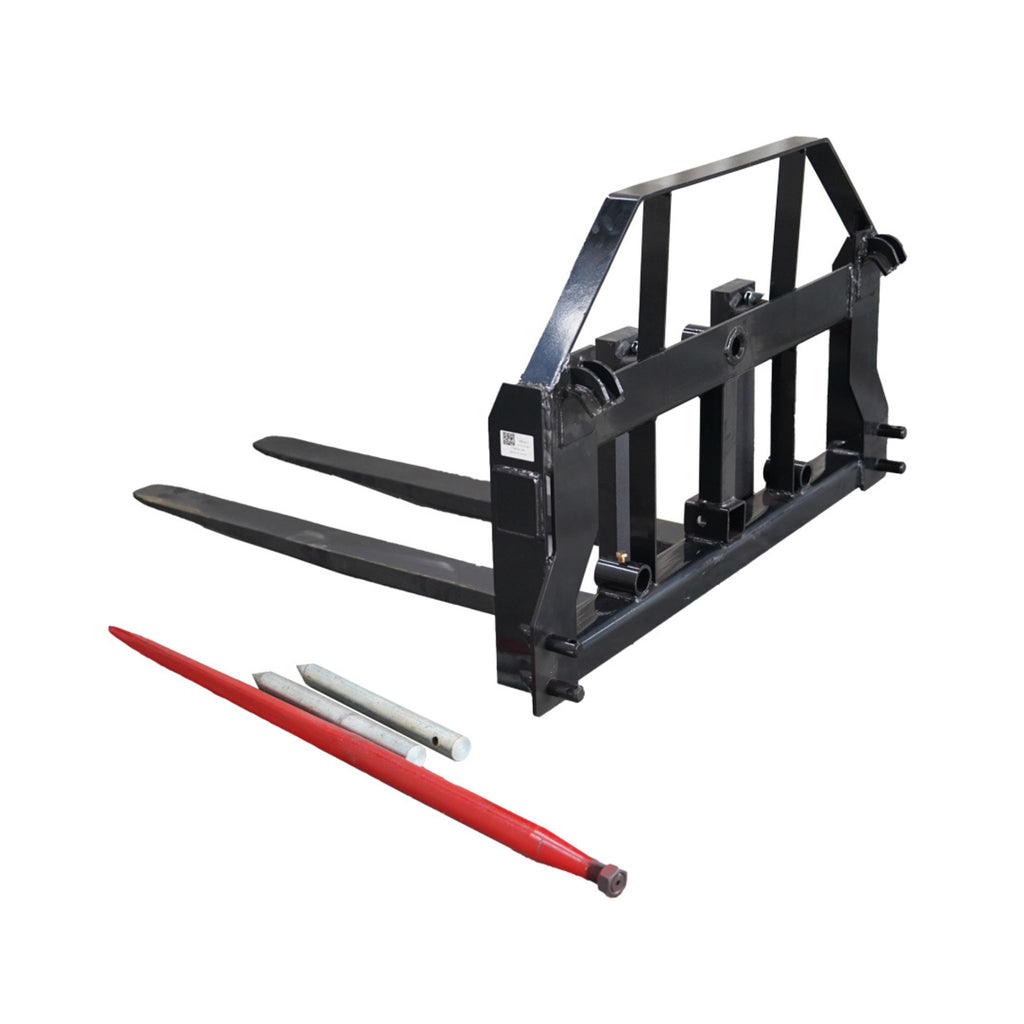 Heavy-Duty Commercial Pallet Fork Frame Hay Attachment (SAK34851) - Saksby Wholesale - 2" Trailer Receiver Hitch