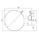 Heavy-Duty Commercial Pallet Shrink Wrapper Turntable Machine (SAK62410) Saksby -  Top View Dimensions