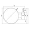 Heavy-Duty Commercial Pallet Shrink Wrapper Turntable Machine (SAK62410) Saksby -  Top View Dimensions
