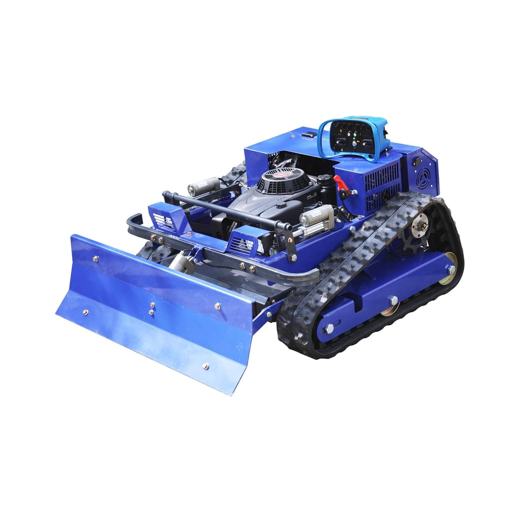 Heavy-Duty Commercial Remote-Controlled Lawn Mower With Snow Plow (SAK85214) - Saksby Wholesale -   Front Left View On White Background