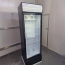 Heavy Duty Commercial Single Glass Door Refrigerator With LED Lights, 23" (SAK43533) - Saksby Wholesale - Front Side View