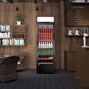 Heavy Duty Commercial Single Glass Door Refrigerator With LED Lights, 23" (SAK43533) - Saksby Wholesale - Lifestyle