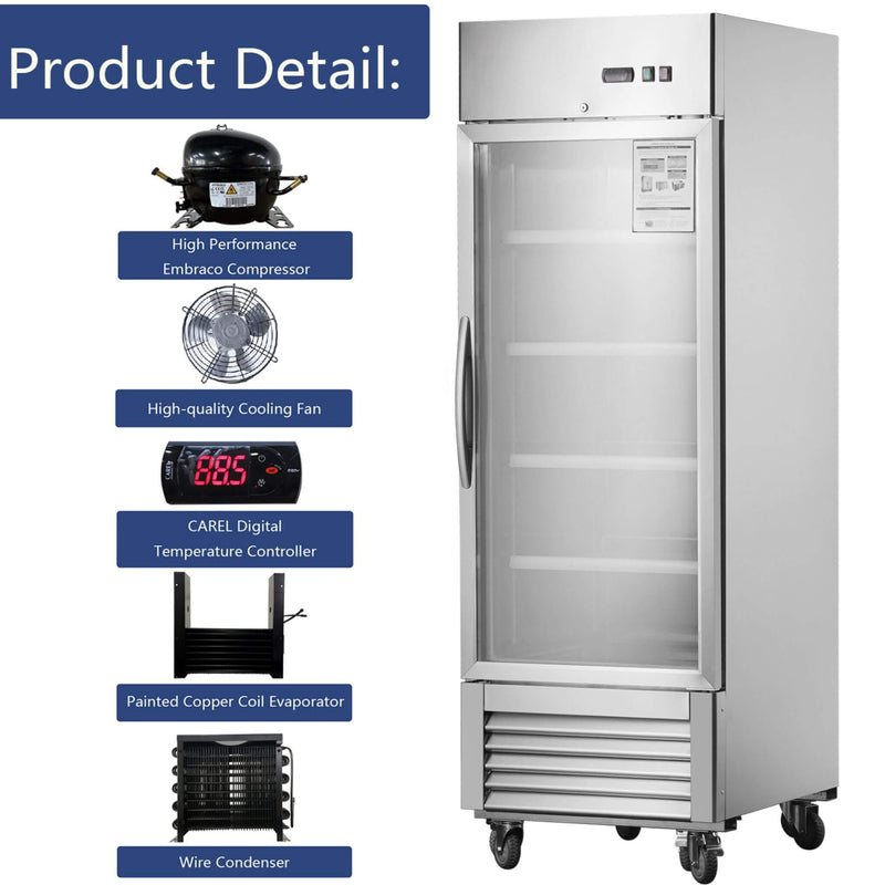 Heavy-Duty Commercial Upright ETL Certified Freezer For Restaurants, Bars, And Supermarkets (SAK01847) - Saksby Wholesale - Product Details