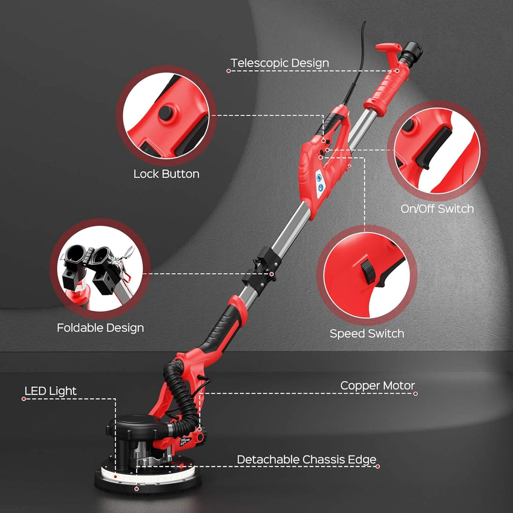 Heavy-Duty Drywall Ceiling Pole Sander Vacuum Tool (SAK93935) - Saksby Wholesale - Components