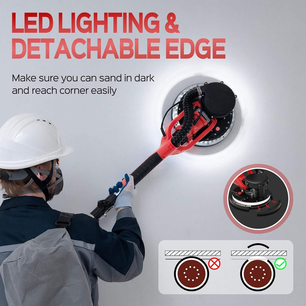 Heavy-Duty Drywall Ceiling Pole Sander Vacuum Tool (SAK93935) - Saksby Wholesale - LED Lighting