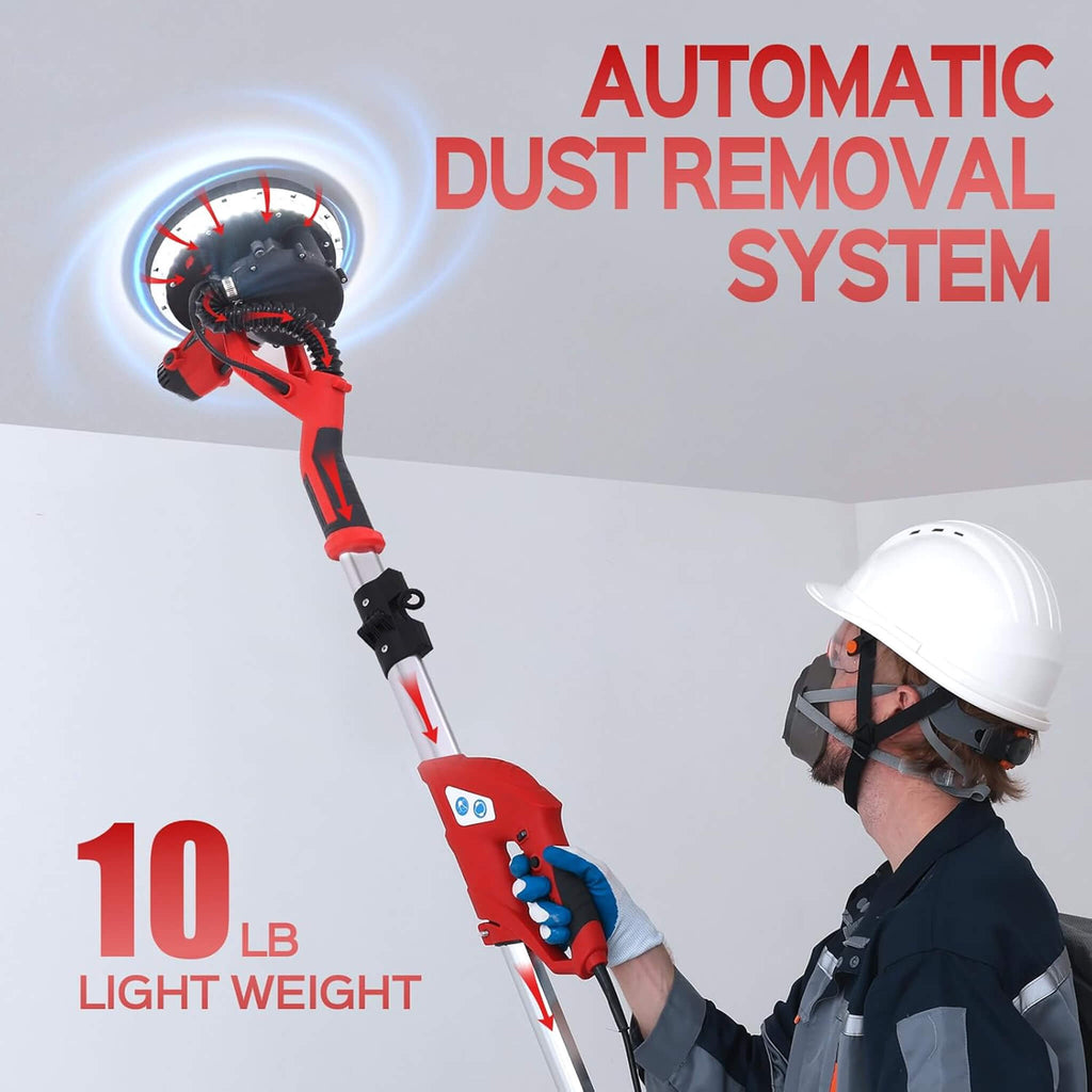 Heavy-Duty Drywall Ceiling Pole Sander Vacuum Tool (SAK93935) - Saksby Wholesale - Lightweight