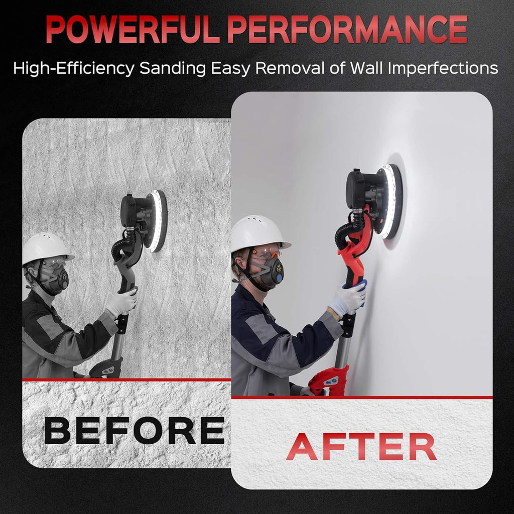 Heavy-Duty Drywall Ceiling Pole Sander Vacuum Tool (SAK93935) - Saksby Wholesale - Powerful Performance