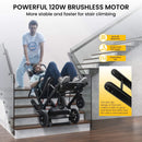 Motivo Heavy-Duty Electric Foldable Stair Climbing Wheelchair, 450LBS [FDA-Approved (SAK92801)