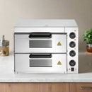 Heavy Duty Electric Indoor Commercial Countertop Double Deck Pizza Oven, 2000W (92836147)