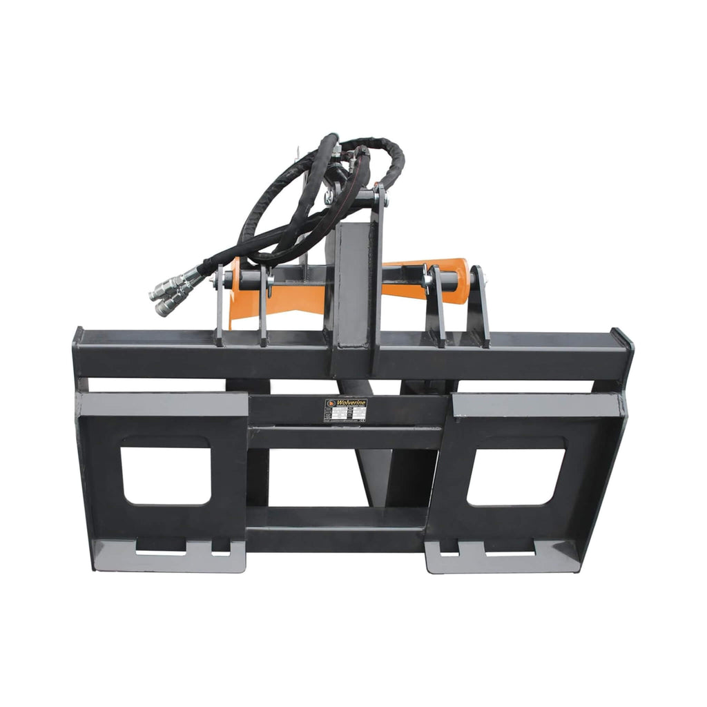 Heavy-Duty Fork Grapple Skid Steer Attachment With Universal Quick Attach (SAK10478) - Saksby Wholesale - Front View