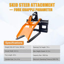 Heavy-Duty Fork Grapple Skid Steer Attachment With Universal Quick Attach (SAK10478) - Saksby Wholesale - Specifications View