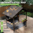 Heavy-Duty Gable Roof Hardtop Grill Gazebo (SAK49731)  - Saksby Wholesale - Roof Features