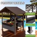 Heavy-Duty Gable Roof Hardtop Grill Gazebo (SAK49731)  - Saksby Wholesale - Product Details