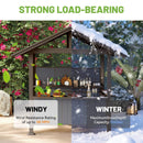 Heavy-Duty Gable Roof Hardtop Grill Gazebo (SAK49731)  - Saksby Wholesale - Weather Resistant