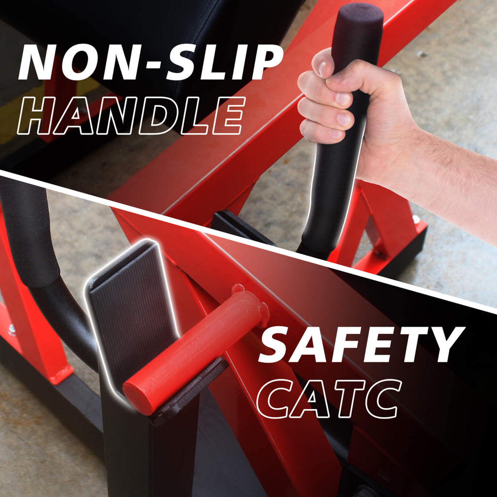 Heavy-Duty High Strength Steel Hip Thruster With Non-Slip Handles And Comfortable Foam Paddings (SAK92581) - Saksby Wholesale - Handle View