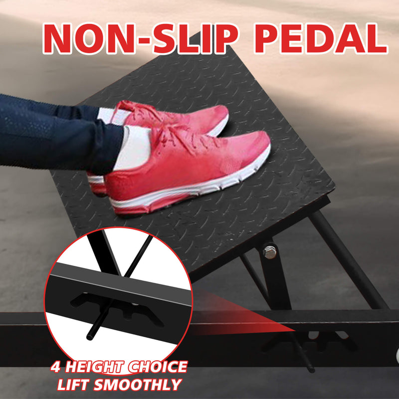 Heavy-Duty High Strength Steel Hip Thruster With Non-Slip Handles And Comfortable Foam Paddings (SAK92581) - Saksby Wholesale -  Non Slip Pedal View