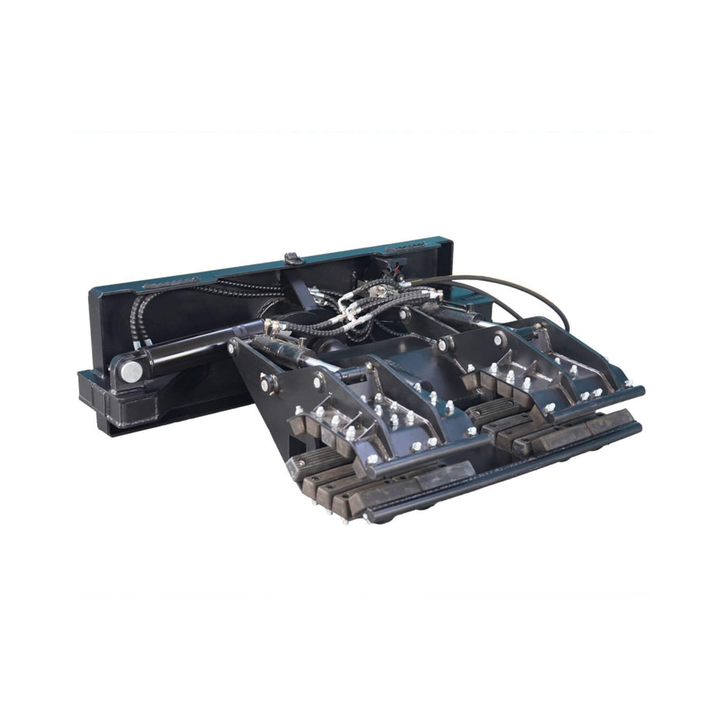 Heavy-Duty Hydraulic Grapple Rock And Pole Claw Skid Steer Attachment (SAK68042) - Saksby Wholesale - Front Side View