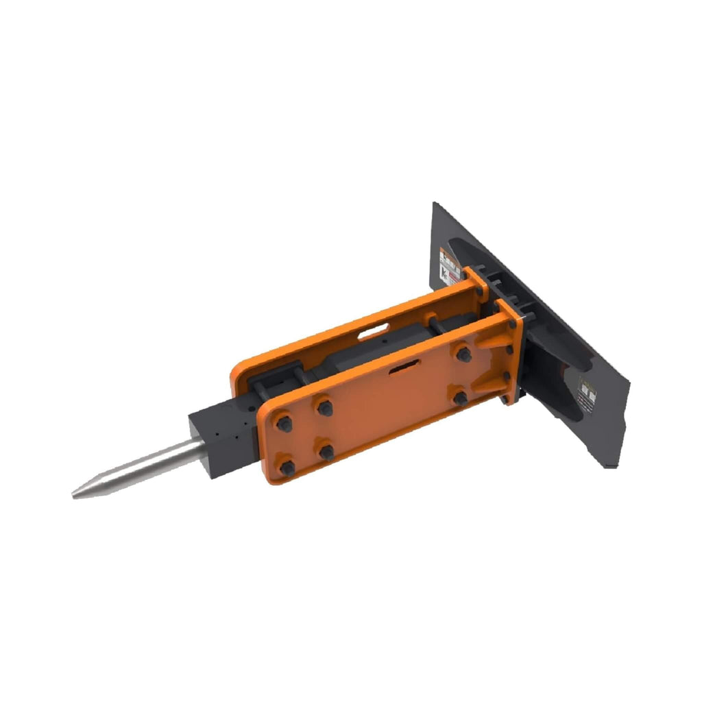 Heavy-Duty Hydraulic Hammer Skid Steer Attachment (SAK39715) - Saksby Wholesale - Top Front View